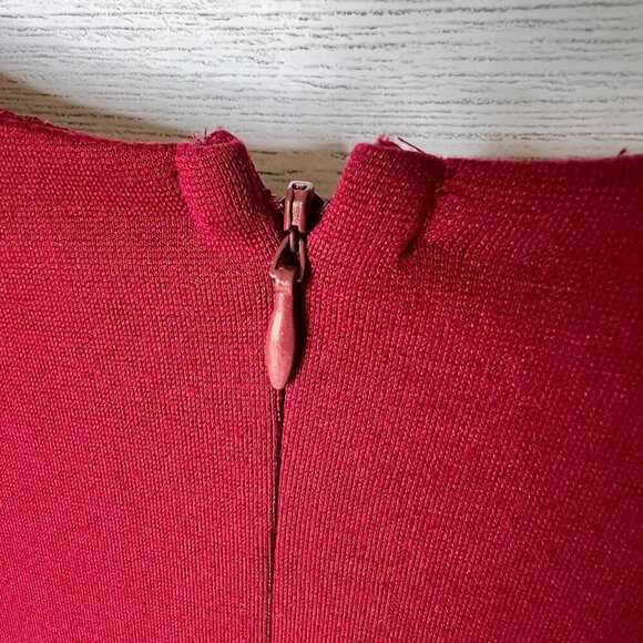 Silence + Noise Romper Womens Size Medium Cranberry Burgundy Long Sleeve Pockets - Picture 14 of 16